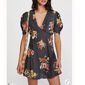 NWT Free People Neon Garden Mini Dress